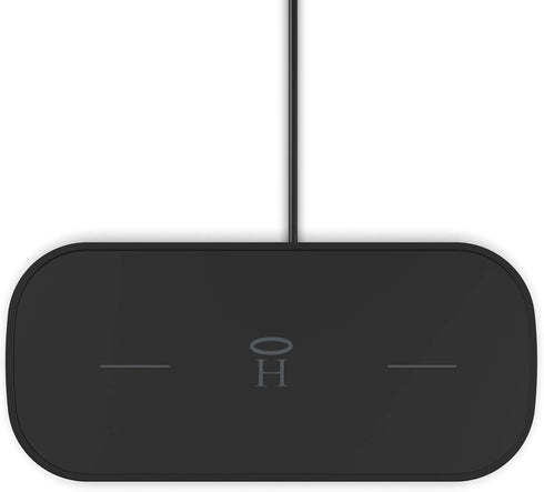 Halo Dual Wireless Charging Pad - Made for Apple Airpods, iPhone 12 Pro, 12 Pro Max, 12 Mini, iPhone 11, 11 Pro, 11 Pro Max and Samsung Other Qi-E...