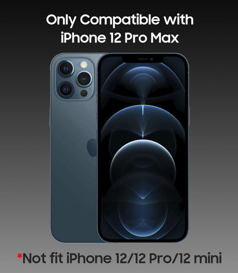 Magnetic for iPhone 12 Pro Max Case, Compatible with MagSafe, Built-in Camera Lens Protector, Logo View, Military Grade Drop Proof Phone Case Cove...