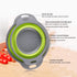2pcs Silica Gel Folding Drainage Basket, Vegetable wash Basin, Foldable Fruit Dish ?Green?...