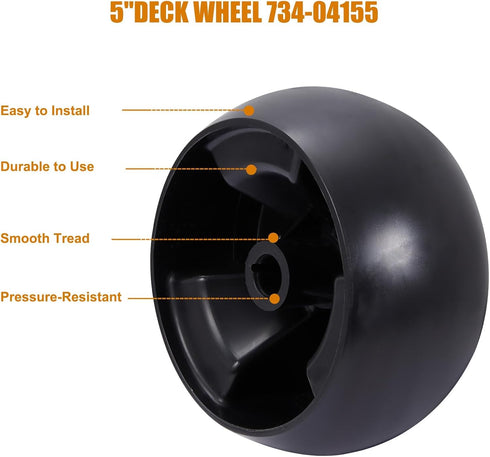 CY CHAOYA 4 Deck Mower Wheels Kit for Replaces 734-04155 Toro 112-0677 72-025 210-275 5" Deck Wheels with Shoulder Bolts Locknuts Pack of 4...
