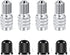 4 Pack Double Seal Valve Stem Caps,Double Seal Inflate/Flow Through Valve Stem Caps for High Pressure Cars, Trucks, Trailers RV Semi Bus Tires wit...