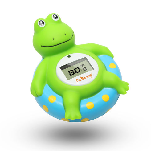 Doli Yearning Baby Bath Thermometer with Room Temperature| Fahrenheit and Celsius|Frog Lovely Shape|Kids' Bathroom Safety Products| Bath Toys…...