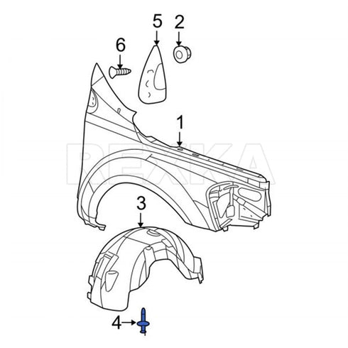 Rexka 30pcs 1/4" Hole Fender Liner Wheelhouse Liner Bumper Cover Nylon Blind Rivet for Jeep Dodge Chrysler 34201631...