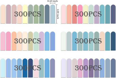 1200Pcs Clear Sticky Tabs, Writable Transparent Book Tab for Annotating Books, Reusable Page Markers Index Tab for Marking, Aesthetic Sticky Notes...