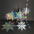Cheerland Winter Wonderland Iridescent Snowflake Hanging Garland Decorations Holographic Paper Snowflakes Decor Garlands Decor Snow Flake Streamer...