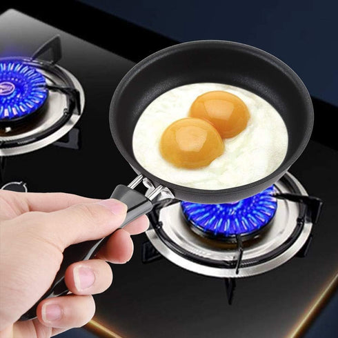 Mini Pan for One Egg, 5 inch 12cm Mini Egg Frying Pan with Handle Heat Resistant Non Stick Pot, Portable Camping Cooking Omelet Pan for Gas Stove ...