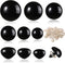 360 Pcs Large Plastic Safety Eyes and Noses 12-30mm Assorted Sizes with Washers for Crochet Big Stuffed Animals Needle Felting Crafts Dolls DIY, B...