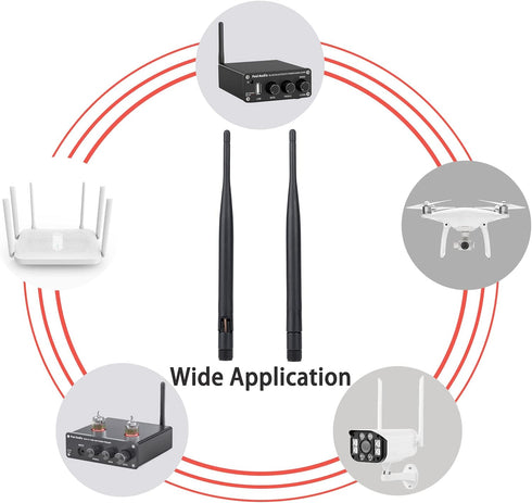 Fosi Audio Bluetooth Antenna WiFi SMA Male PC 2.4GHz 6dBi Single Band Boost Bluetooth Audio Range for Home Office Wireless Network Router IP Camer...