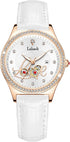 Women's Quartz Watch: Water-Resistant, Night-Luminous, High-End Ladies' Quartz Wristwatch with Calendar, Luxury Watch Gift (White+White)...