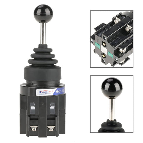 CS-402 4NO Joystick Switch, 4-Position Joystick Switch, Momentary Joy Stick Joystick Switch for Industrial Control AC 50Hz and DC Circuits...