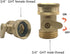 Garden Hose Nozzle, Jet Nozzle High Pressure, Hose Sprayer Water Sprayer, with Garden Water Hose Shut Off Valve, Heavy Duty Brass Hose Nozzle 3/4"...