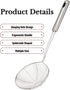 Spider Strainer Skimmer Spoon, HSpiow Set of 3 Sizes Frying Spoon Stainless Steel Fryer Scoop Wire Strainer Ladle with Long Handle for Kitchen Fry...