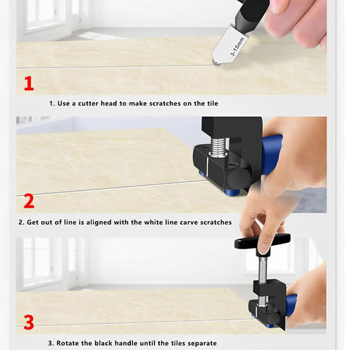Tile Cutter Hand Tool, Glass Cutter, Tile Cutter Hand Tool Easy to Operate Portable Aluminum Alloy 2-in-1 Mirror Cutting Tool for Mirrors Windows ...