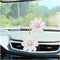 Crochet Daisy Car Accessories, Automotive Stuff Charm Ornament Pendant Knitted Cute Rear View Mirror Hanging Interior Decoration Aesthetic Handmad...