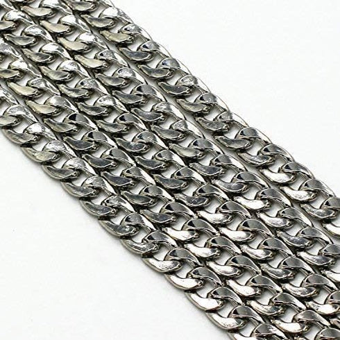 55" DIY Iron Flat Chain Strap Handbag Chains Accessories Purse Straps Shoulder Cross Body Replacement Straps with Metal Buckles Replacement Straps...