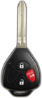 KeylessOption Key Fob Replacement for 2010 2011 2012 2013 2014 2015 2016 2017 2018 Toyota 4Runner Rav4 Sport Yaris Highlander Remote, 3-Button HYQ...