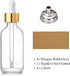 AOZITA 4 Pcs, 1 oz Golden Cap Clear Dropper Bottles (30ml) with 1 Funnel & 4 Labels - Glass Tincture Bottles for Essential Oils with Eye Droppers ...