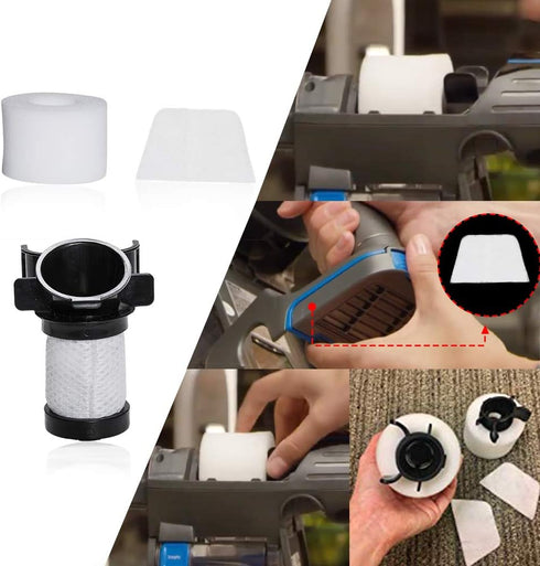 HIFROM 2 HEPA Filter & 3 Foam Felt Filter Compatible with Shark IONFlex DuoClean Vacuum IR100 IR101 IR70 IF100 IF150 IF160 IF170 IF180 IF251 IF200...
