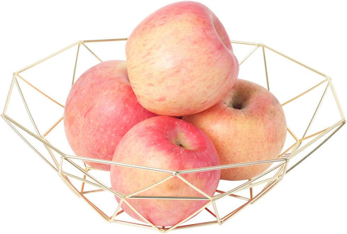 Creative Fruit Dish Bowl Basket Container Centerpiece Bowl for Living Room and Modern Kitchen Table(gold)...