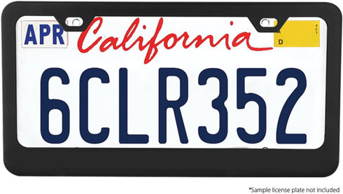 GG Grand General 60439 Matte Black Powder Coated License Plate Frame with 2 Holes...