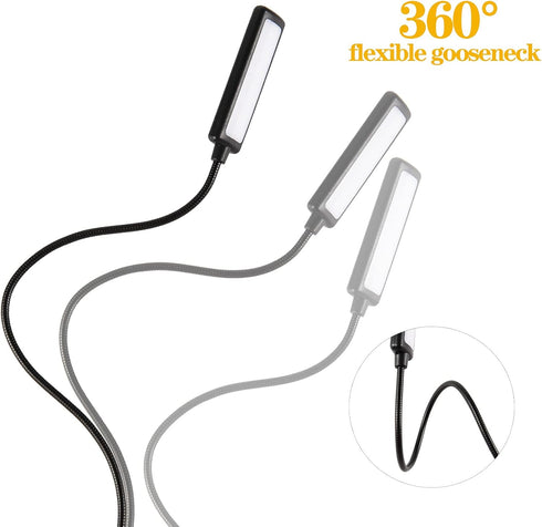 USB Laptop Light with Adjustable Gooseneck, 3 Color x 3 Brightness + 3 Mini LED Lights...