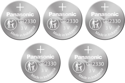 Panasonic CR2330 3V Lithium Battery 1PACK (5PCS) Single Use Batteries...