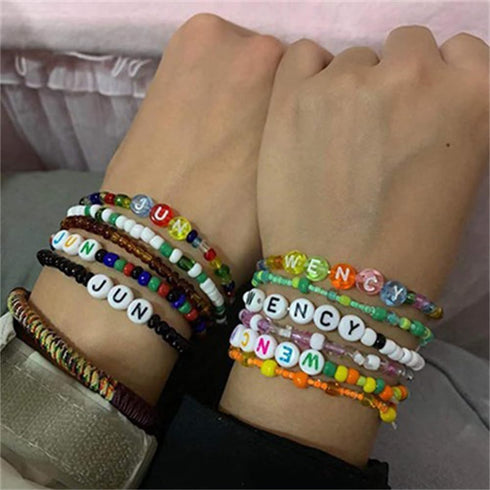 300pcs White Acrylic Number Beads 7x4mm Mixed Number Beads Acrylic Plastic Round Shape Loose Beads (White & Color)...