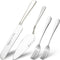 Cake Cutting Set for Wedding, Wedding Cake Knife and Server set, Forks and Cutter Pie Spatula Birthday Anniversary Christmas Gift of 4 (Silver)...