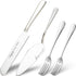 Cake Cutting Set for Wedding, Wedding Cake Knife and Server set, Forks and Cutter Pie Spatula Birthday Anniversary Christmas Gift of 4 (Silver)...
