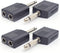 4PCS 6.35mm Headphone Jack Splitter,Mono Plug Male to Dual 6.35mm Jack Female Splitter Adapter,Headphone Splitter Stereo Jack Y Cable for Audio De...