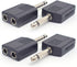 4PCS 6.35mm Headphone Jack Splitter,Mono Plug Male to Dual 6.35mm Jack Female Splitter Adapter,Headphone Splitter Stereo Jack Y Cable for Audio De...