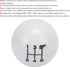 Qiilu Round Ball Gear Shift Knob, M12x1.25 Gear Shift Knob Head 5 Speed Wear Resistant with 3 Adapter Universal Automobile Accessory(White)...