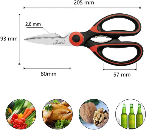 Kitchen Shears, Acelone Premium Heavy Duty Shears Ultra Sharp Stainless Steel Multi-function Kitchen Scissors for Chicken/Poultry/Fish/Meat/Vegeta...