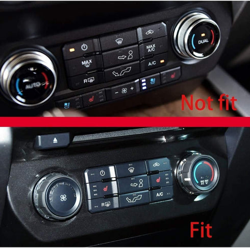 for F150 Air Conditioner Switch & Trailer & 4WD & VOL Knob Button Trim for Ford F150 XLT 2016 2017 2018 2019, Orange Aluminum, 6pcs (Not for 2021 ...
