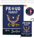 Proud Family Sailor Garden Flag - Armed Forces Navy USN Seabee United State American Military Veteran Retire Official - House Decoration Banner Sm...