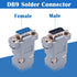 18Pack DB9 Connector Adapter Kit, 9 Pin D-SUB Male/Female Solder Cup Connectors, Tin Plated Housing, Lightweight Gray Plastic Hoods, Individually ...