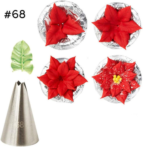 Meao 7 Pieces Piping Tips Set - Stainless Steel Piping Nozzles Kit for Pastry Cupcakes Cakes Cookies Decorating (Silver #6)...