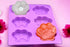 Puppy Dog Paw Silicone Mold Tray - Chocolate Candy Making, Oven to Freezer Safe - Food Grade, Homemade Treats, Ice-pops DIY - Set of 2 purple baki...