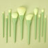 All in one Makeup Brushes kit for girls, 10 Pcs, Powder Brush, Foundation Brush, Blush Brush, Highlighting Brush, Eyeshadow Brushes (Shiny Green)...
