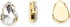 Choupee Sew On Rhinestone Tear Drop Crystal Rhinestones in Gold Setting 48 Pcs (White, 13 X 18 MM)...