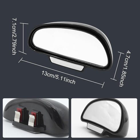 Blind Spot Mirror, Car Rear View Mirrors, Universal Car Auxiliary Mirror, HD True Glass, Adjustable Wide Angle Auxiliary Side Mirror, Left, 1Pcs...
