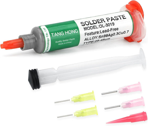 Sn99/Ag0.3/Cu0.7,217? No-Clean Solder Paste,(50g) Lead Free Solder Paste, Solder Paste for Electronics,Suitable for SMT/PCB/LED/BGA/CPU/Phone Repa...