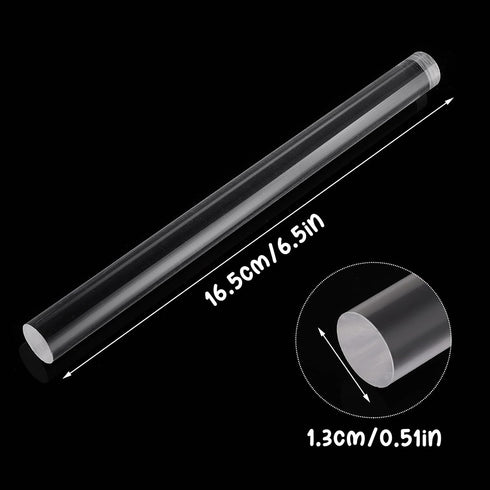 Prasacco 4 Pieces Acrylic Clay Roller, 6.5 x 0.5 Inch Polymer Clay Rod Clear Round Tube Roller Plastic Clay Roller Pin Clay Tools for DIY Handmade...