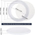 Facmogu 2PCS 5in Round Speaker Grille Replacements, White Surface Mount Speaker Covers Decorative Wall Ceiling Speaker Covers Subwoofer Car Speake...
