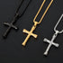 Cross Pendant for Car Rear View Mirror Decor Prayer Hanging Ornament Stainless Steel Rope Winding Cross Necklace Men Boys Christian Gift (Silver)...