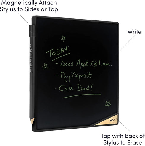 Boogie Board VersaTiles Authentic Memo Board for Home and Office, Whiteboard Alternative with 8.25x8.25” LCD Memo Board, Instant Erase, VersaPenci...