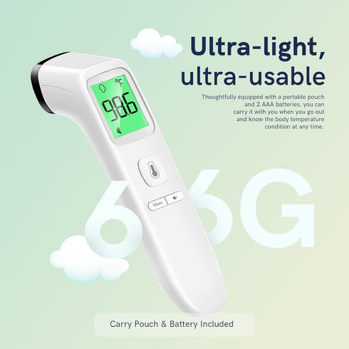No-Touch Thermometer for Adults and Kids, Fast Accurate Digital Thermometer with Fever Alarm & Silent Mode, FSA HSA Eligible, Easy-to-use, Forehea...