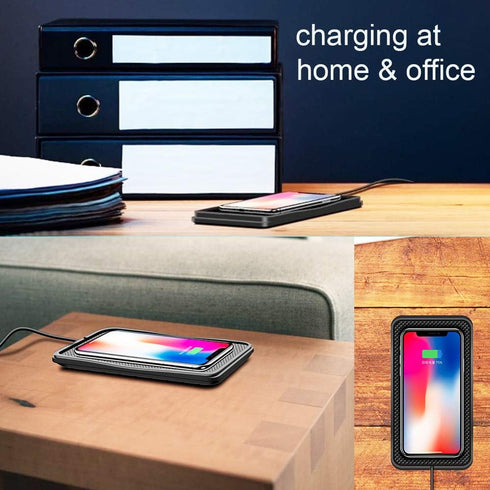 POLMXS Wireless Charger Car Charging pad 15W Fast Wireless Phone Charger Cell Phone Flat Charging mat Compatible with iPhone 11/12/12/14/15 Galaxy...