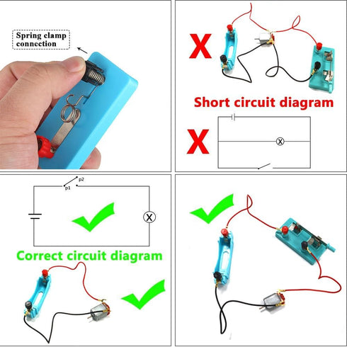 DC Electric Motor Circuit board Kit, Science Experiments Educational Circuits Learning Kits Set for Kids DIY STEM Toys Engineering Project...