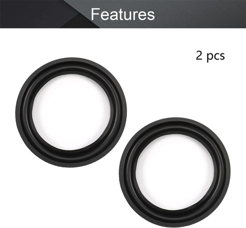 Fielect 6.5 Inch Speaker Rubber Edge Surround Rings Replacement Parts for Speaker Repair or DIY 2pcs...